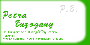 petra buzogany business card